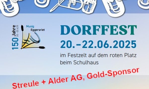 Sponsoring 150-Jahr Jubiläum Musig Eggersriet